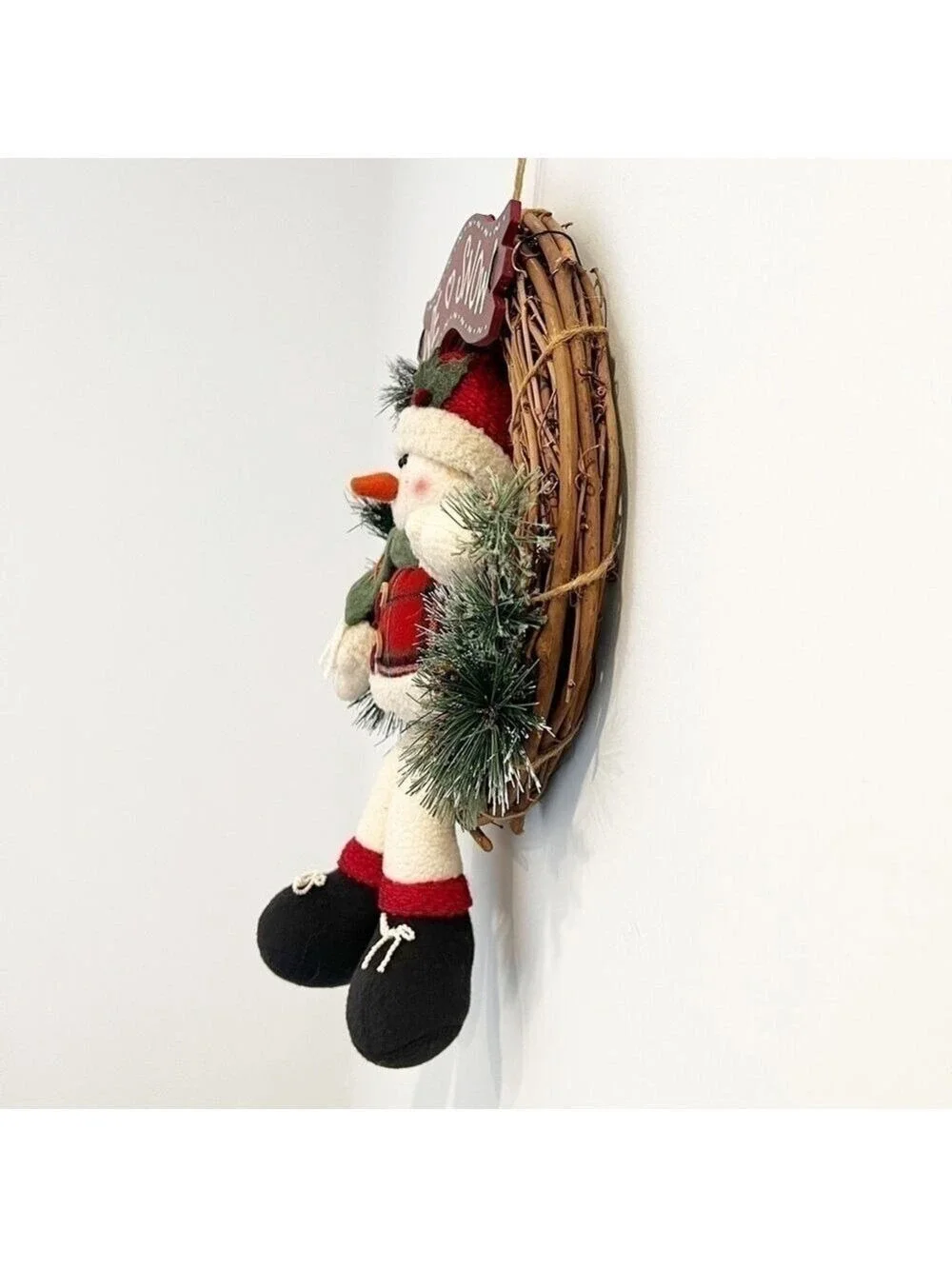Christmas Wreath Snowman “We Love Snow”